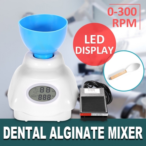 ZoneRay® YMC4 Dental Impression Alginate Material Mixer Lab Equipment Die Stone Mixer , LCD Display+Speed: 0~300rpm/min(speed variable) + Foot Switch